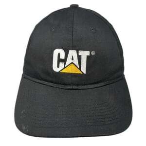 Caterpillar Baseball Cap Black One Size Adjustable Slideback Embroidered Hat